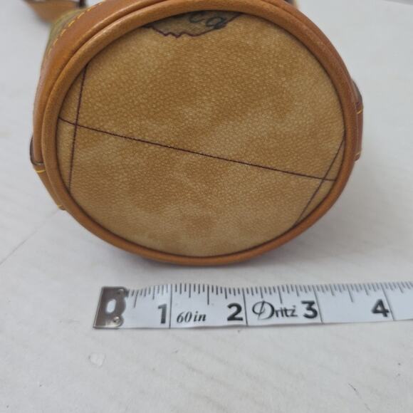 Alviero Martini 1ª Classe Geo Classic Bottle Carrier – Vintage World Map Leather - Picture 7 of 8